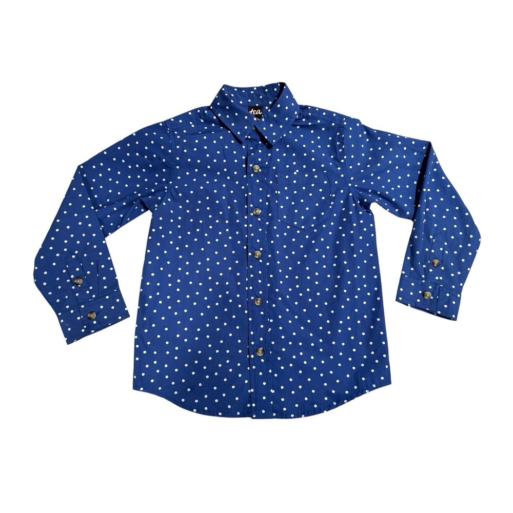 Tea Collection 6 Boys Blue Long Sleeve Button‎ Down Shirt
